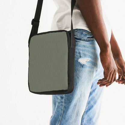 Medium Neutral Lime Messenger Pouch (L-NE-ME) - Man Side CloseUp