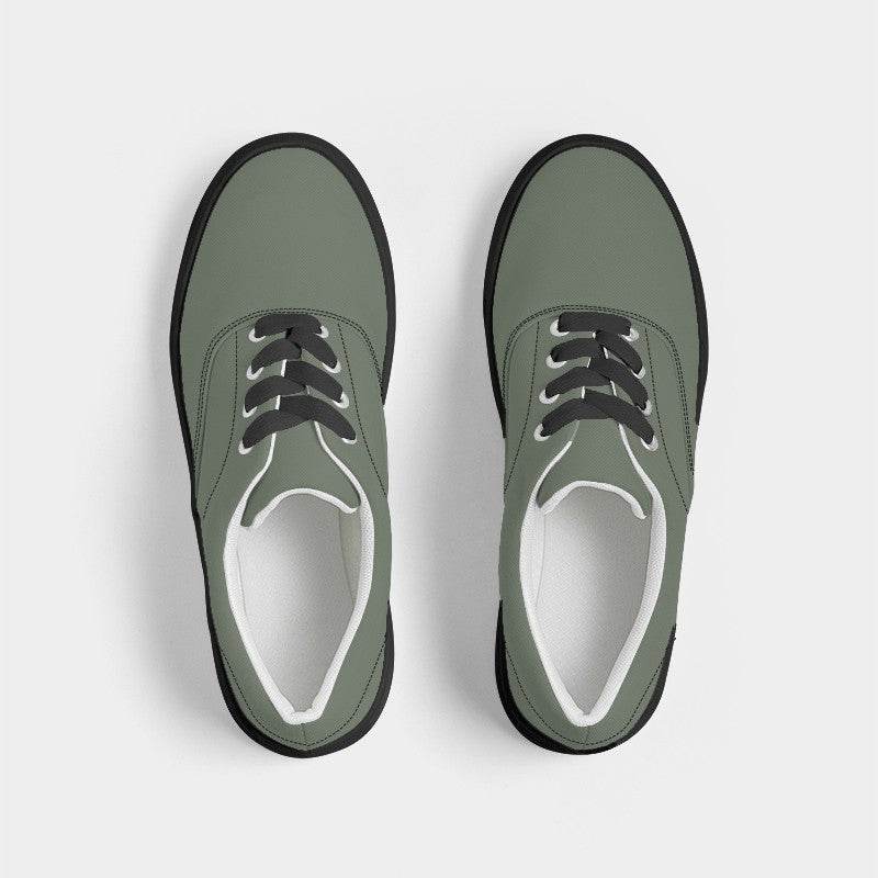 Medium Neutral Lime Women's Canvas Sneakers (GL2-NE-ME) - Top
