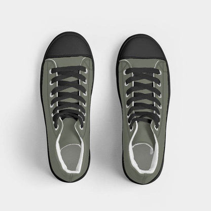 Medium Neutral Lime Women's High-Top Canvas Sneakers (L-NE-ME) - Top