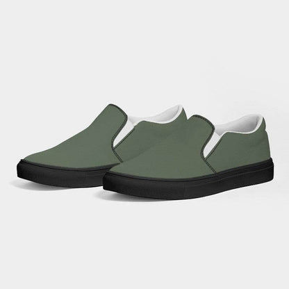 Medium Neutral Lime Women's Slip-On Canvas Sneakers (GL2-NE-ME) - Side 3