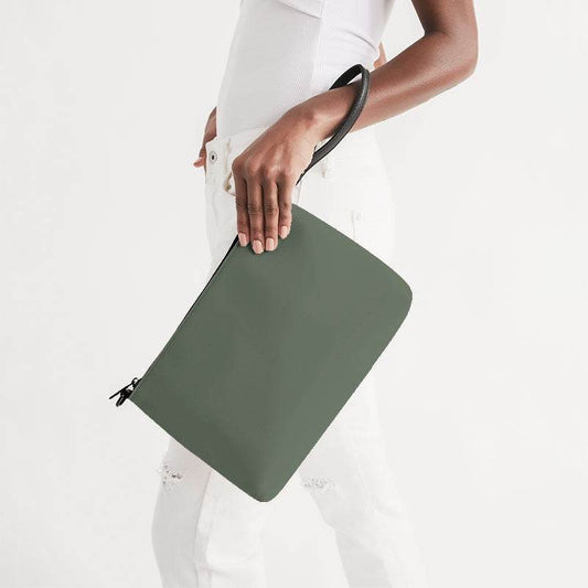 Medium Neutral Lime Zip Pouch (GL2-NE-ME) - Side Holding