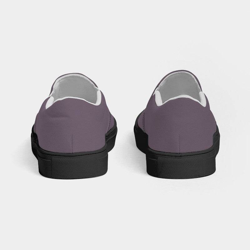 Medium Neutral Magenta Men's Slip-On Canvas Sneakers (M-NE-ME) - Back