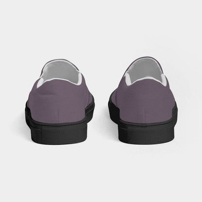 Medium Neutral Magenta Men's Slip-On Canvas Sneakers (M-NE-ME) - Back