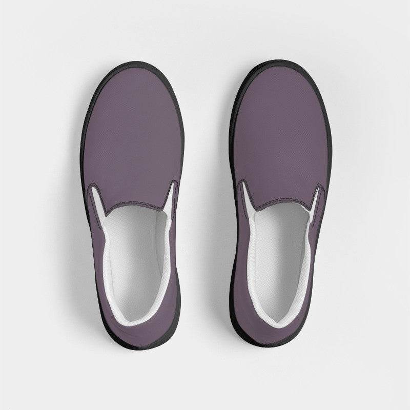Medium Neutral Magenta Men's Slip-On Canvas Sneakers (M-NE-ME) - Top