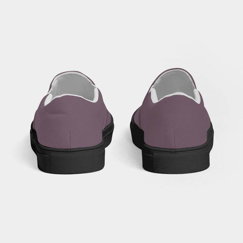 Medium Neutral Magenta Men's Slip-On Canvas Sneakers (PIM2-NE-ME) - Back