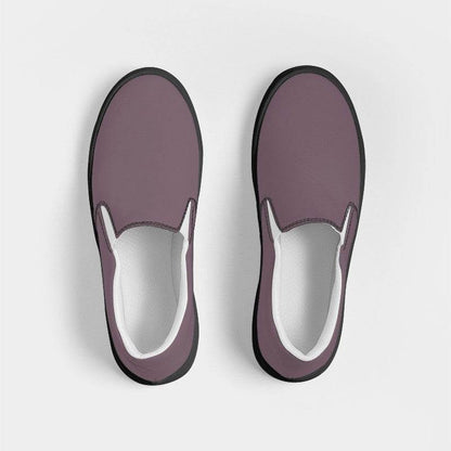 Medium Neutral Magenta Men's Slip-On Canvas Sneakers (PIM2-NE-ME) - Top