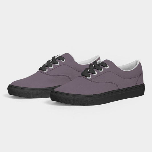 Medium Neutral Magenta Women's Canvas Sneakers (M-NE-ME) - Side 3