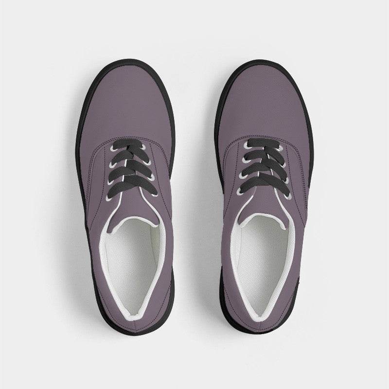 Medium Neutral Magenta Women's Canvas Sneakers (M-NE-ME) - Top