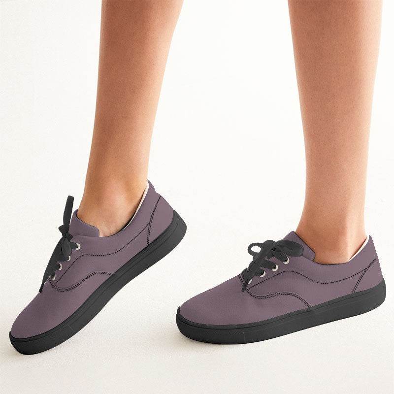 Medium Neutral Magenta Women's Canvas Sneakers (PIM2-NE-ME) - Woman CloseUp