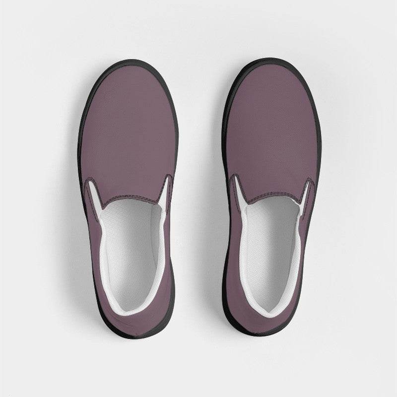 Medium Neutral Magenta Women's Slip-On Canvas Sneakers (PIM2-NE-ME) - Top