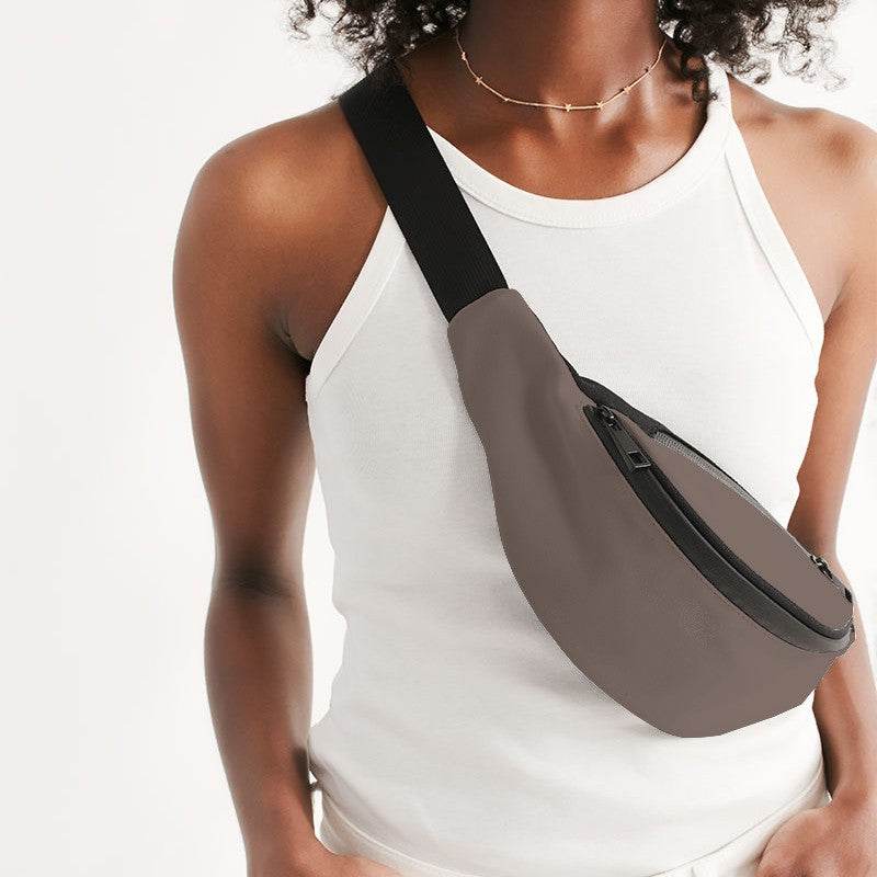 Medium Neutral Orange Belt Bag (OR2-NE-ME) - Woman Front CloseUp