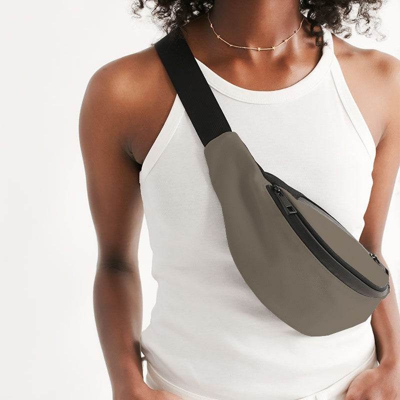 Medium Neutral Orange Belt Bag (YO2-NE-ME) - Woman Front CloseUp