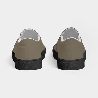 Medium Neutral Orange Men's Slip-On Canvas Sneakers (YO2-NE-ME) - Back
