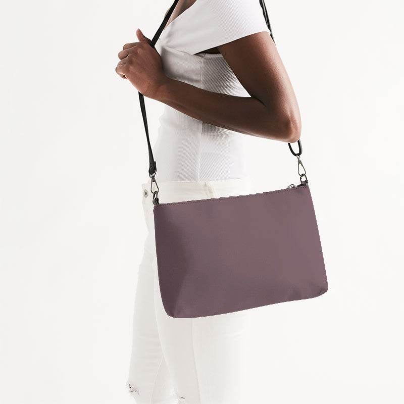 Medium Neutral Pink Zip Pouch (PI-NE-ME) - Side CloseUp