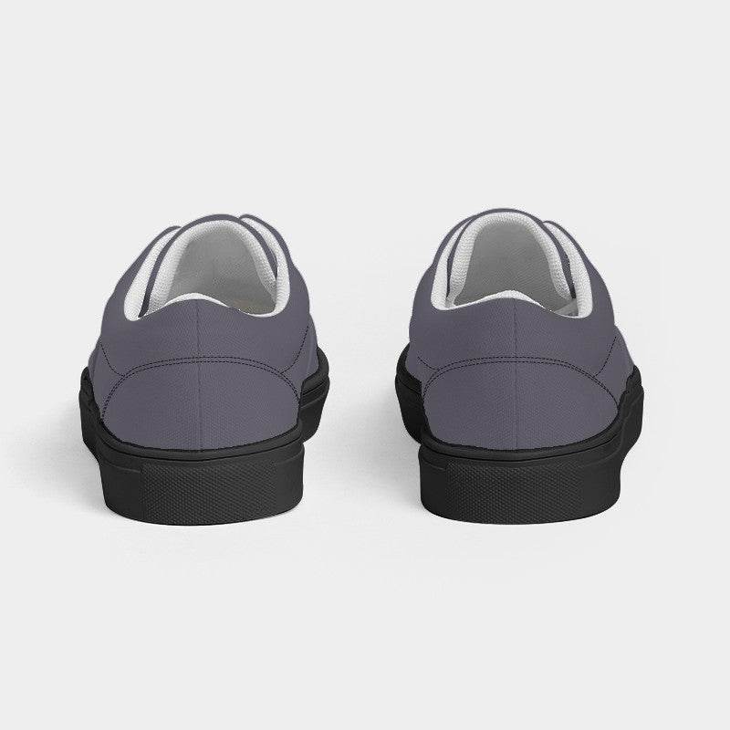 Medium Neutral Purple Men's Canvas Sneakers (PU-NE-ME) - Back