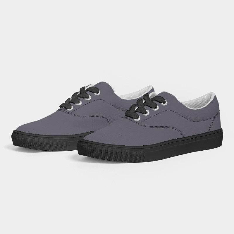 Medium Neutral Purple Men's Canvas Sneakers (PU-NE-ME) - Side 3
