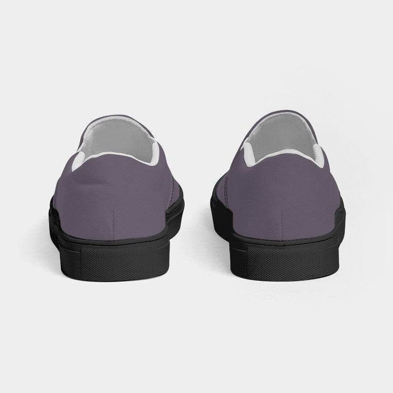 Medium Neutral Purple Men's Slip-On Canvas Sneakers (MPU2-NE-ME) - Back