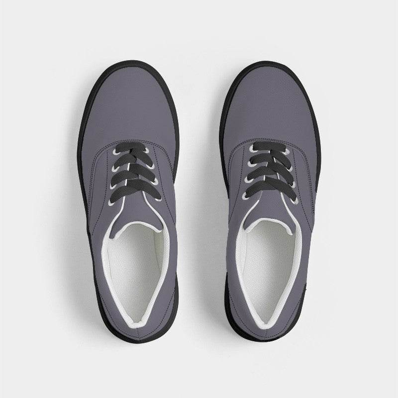 Medium Neutral Purple Women's Canvas Sneakers (PU-NE-ME) - Top