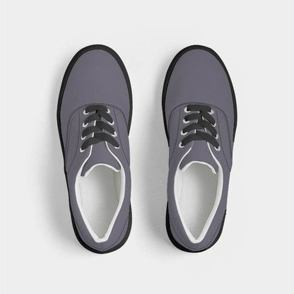 Medium Neutral Purple Women's Canvas Sneakers (PU-NE-ME) - Top