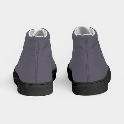 Medium Neutral Purple Women's High-Top Canvas Sneakers (PU-NE-ME) - Back