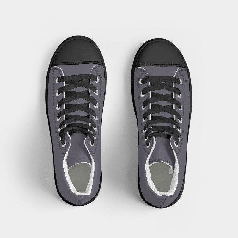 Medium Neutral Purple Women's High-Top Canvas Sneakers (PU-NE-ME) - Top