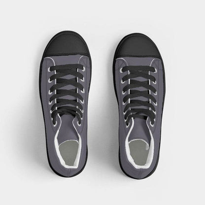 Medium Neutral Purple Women's High-Top Canvas Sneakers (PU-NE-ME) - Top