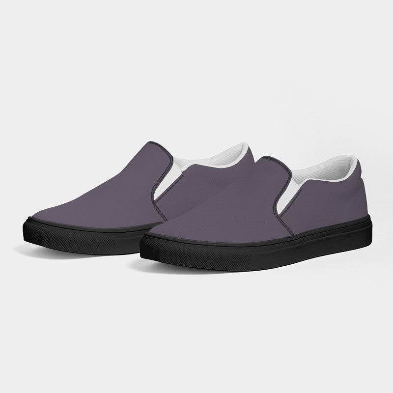 Medium Neutral Purple Women's Slip-On Canvas Sneakers (MPU2-NE-ME) - Side 3