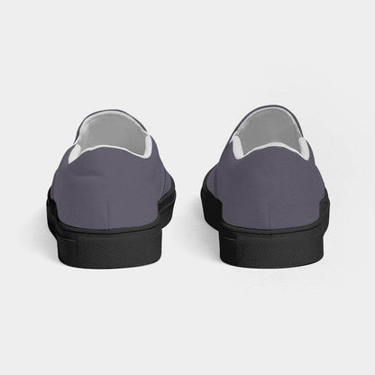 Medium Neutral Purple Women's Slip-On Canvas Sneakers (PU-NE-ME) - Back