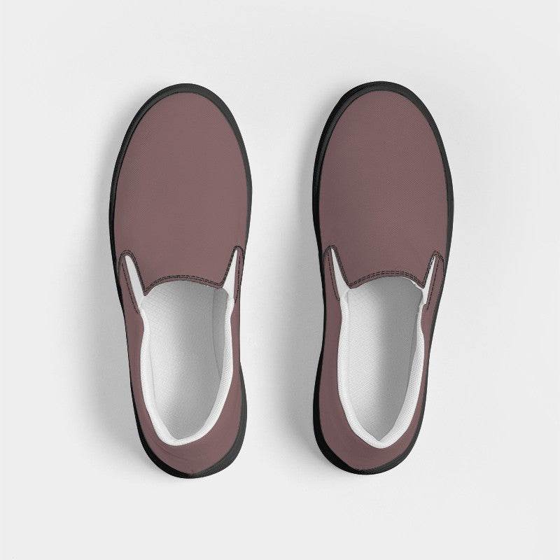 Medium Neutral Red Men's Slip-On Canvas Sneakers (RPI2-NE-ME) - Top