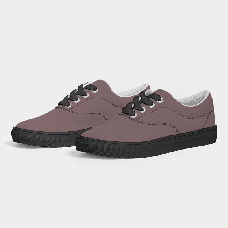 Medium Neutral Red Women's Canvas Sneakers (RPI2-NE-ME) - Side 3