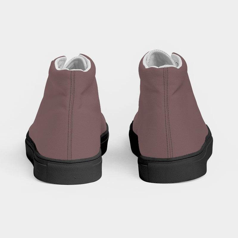 Medium Neutral Red Women's High-Top Canvas Sneakers (RPI2-NE-ME) - Back