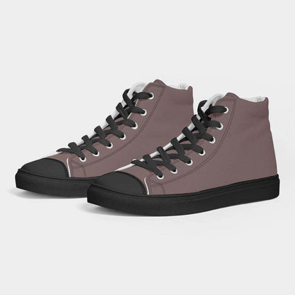 Medium Neutral Red Women's High-Top Canvas Sneakers (RPI2-NE-ME) - Side 3