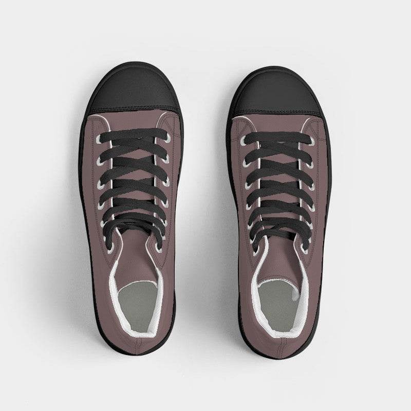 Medium Neutral Red Women's High-Top Canvas Sneakers (RPI2-NE-ME) - Top