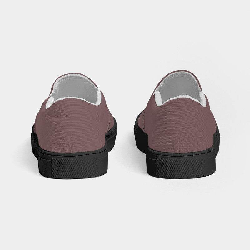 Medium Neutral Red Women's Slip-On Canvas Sneakers (RPI2-NE-ME) - Back