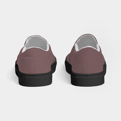 Medium Neutral Red Women's Slip-On Canvas Sneakers (RPI2-NE-ME) - Back