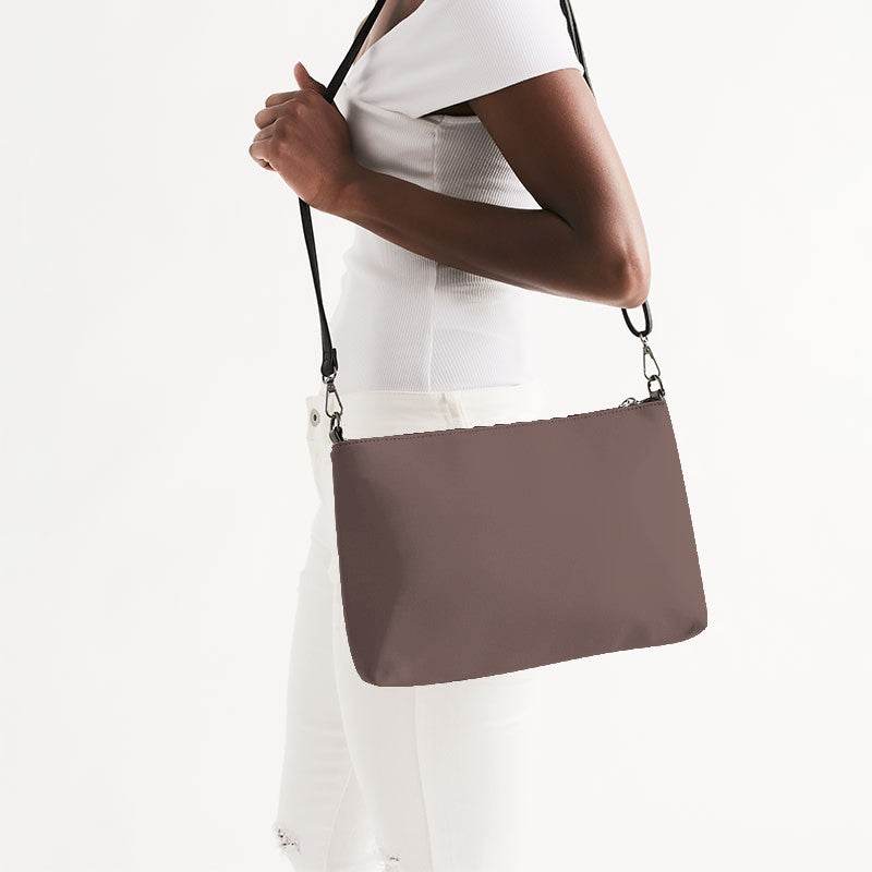 Medium Neutral Red Zip Pouch (R-NE-ME) - Side CloseUp