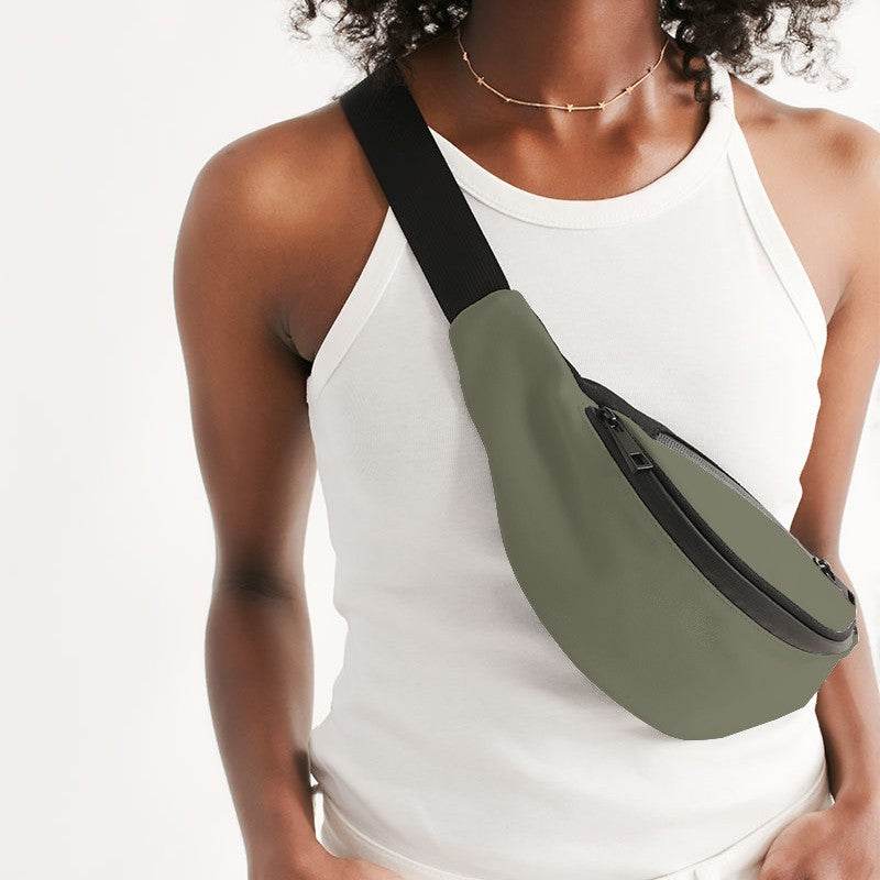 Medium Neutral Yellow Belt Bag (LY2-NE-ME) - Woman Front CloseUp