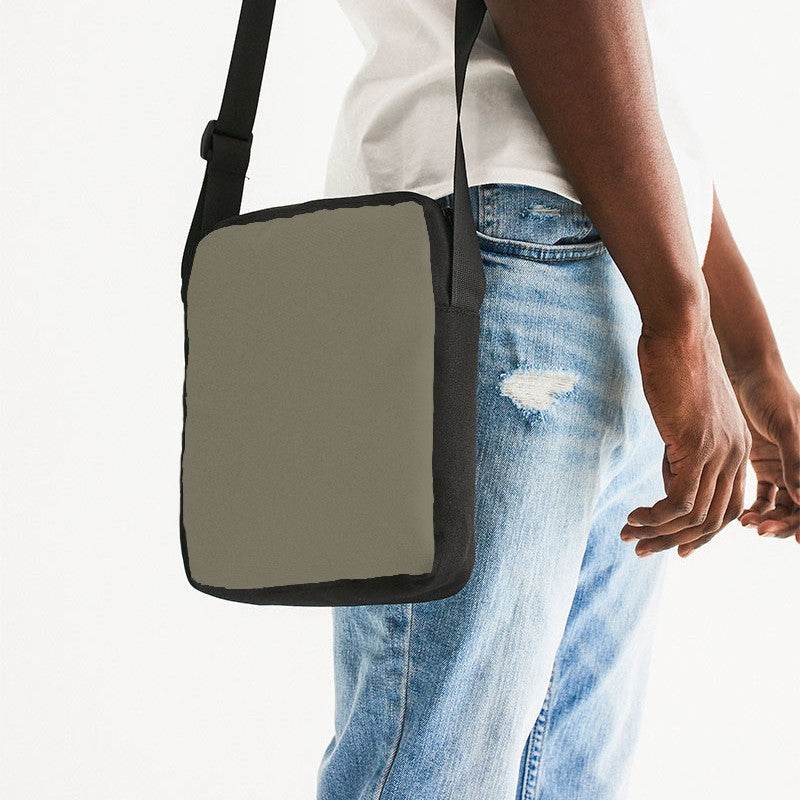 Medium Neutral Yellow Messenger Pouch (Y-NE-ME) - Man Side CloseUp