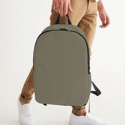 Medium Neutral Yellow Waterproof Backpack (Y-NE-ME) - Man Holding CloseUp
