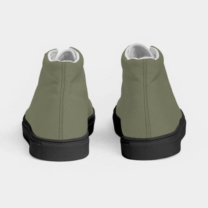 Medium Neutral Yellow Women's High-Top Canvas Sneakers (LY2-NE-ME) - Back