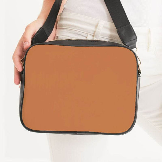 Medium Orange Crossbody Bag (OR1-ME-ME) - Woman Front CloseUp