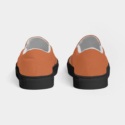 Medium Orange Men's Slip-On Canvas Sneakers (OR2-ME-ME) - Back