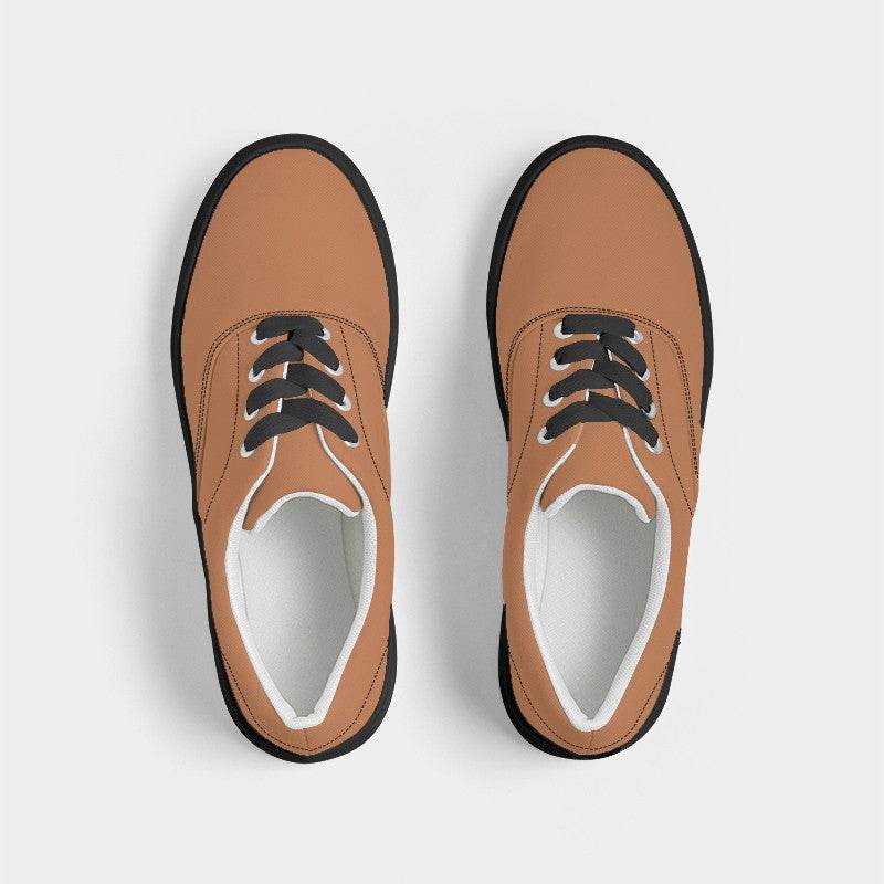 Medium Orange Women's Canvas Sneakers (OR1-ME-ME) - Top