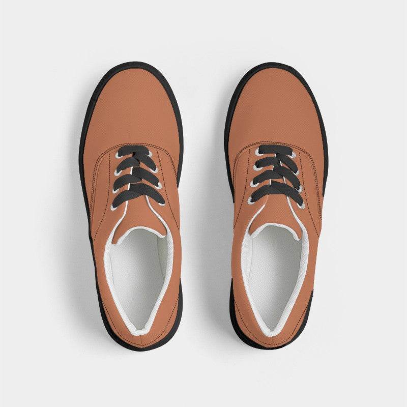 Medium Orange Women's Canvas Sneakers (OR2-ME-ME) - Top