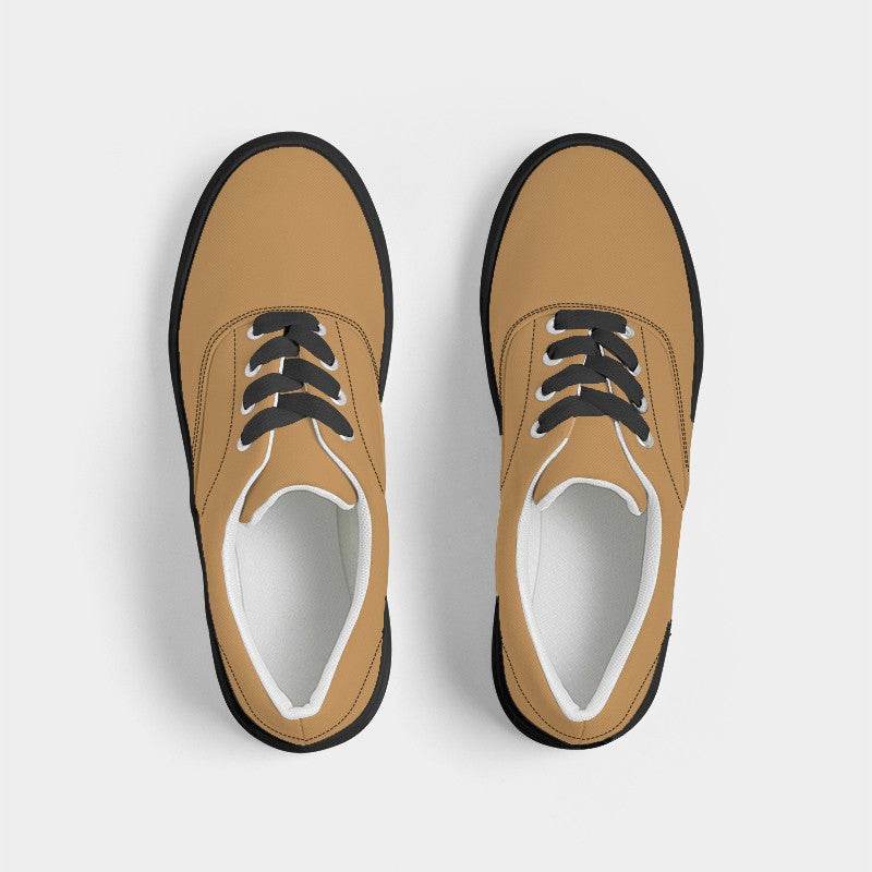 Medium Orange Women's Canvas Sneakers (YO3-ME-ME) - Top