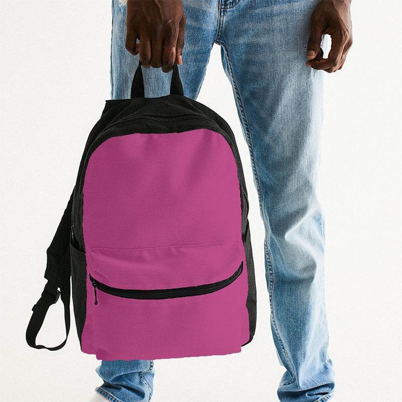 Medium Pink Canvas Backpack (PIM1-ME-ME) - Man Holding