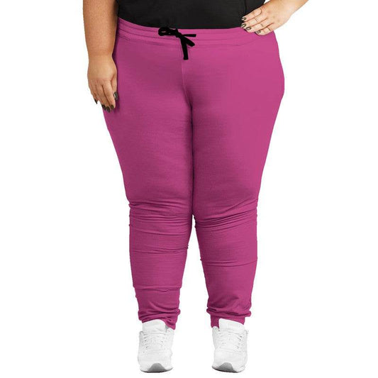 Medium Pink Joggers PLUS (PIM1-ME-ME) - Woman Front PLUS