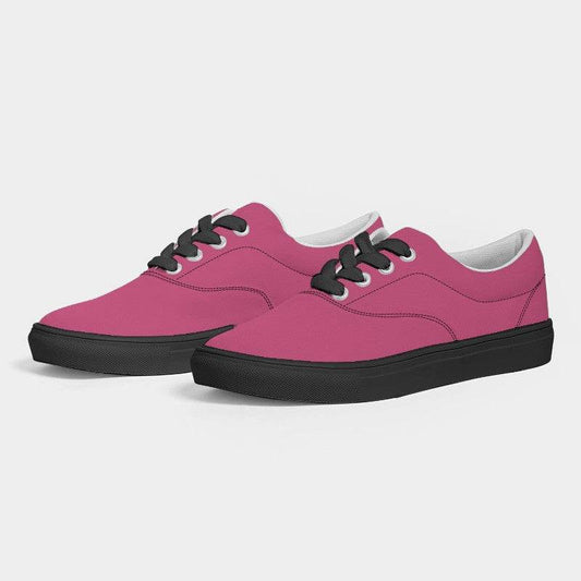 Medium Pink Men's Canvas Sneakers (PI-ME-ME) - Side 3