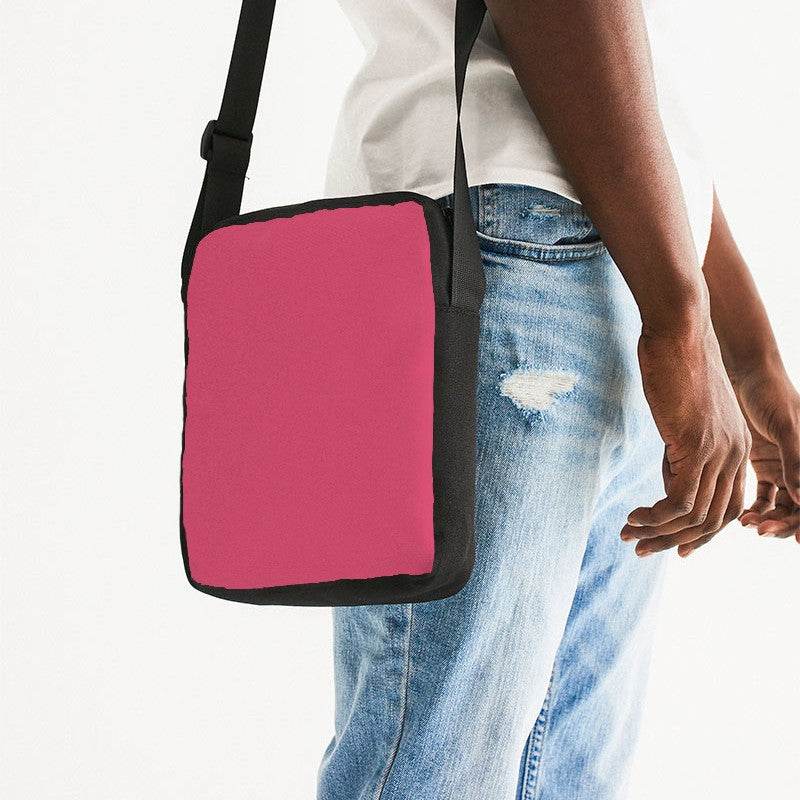 Medium Pink Messenger Pouch (RPI3-ME-ME) - Man Side CloseUp