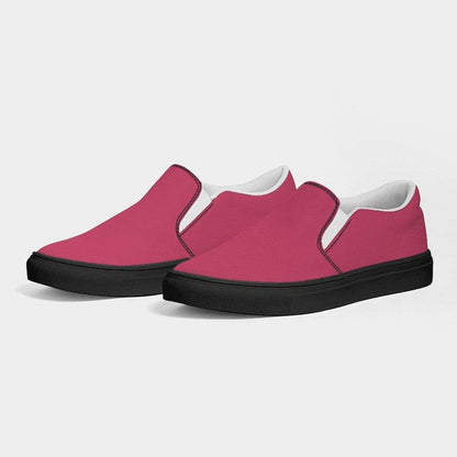 Medium Pink Women's Slip-On Canvas Sneakers (RPI3-ME-ME) - Side 3